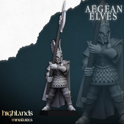 Mycenaean Guard Aegean Elves with Command Group 10 models Highland Miniatures Various Scales (US tariffs are pre-paid by us)