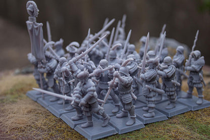 Landsknechts of Soltau with Command Group 10 models Highland Miniatures Various Scales (US tariffs are pre-paid by us)