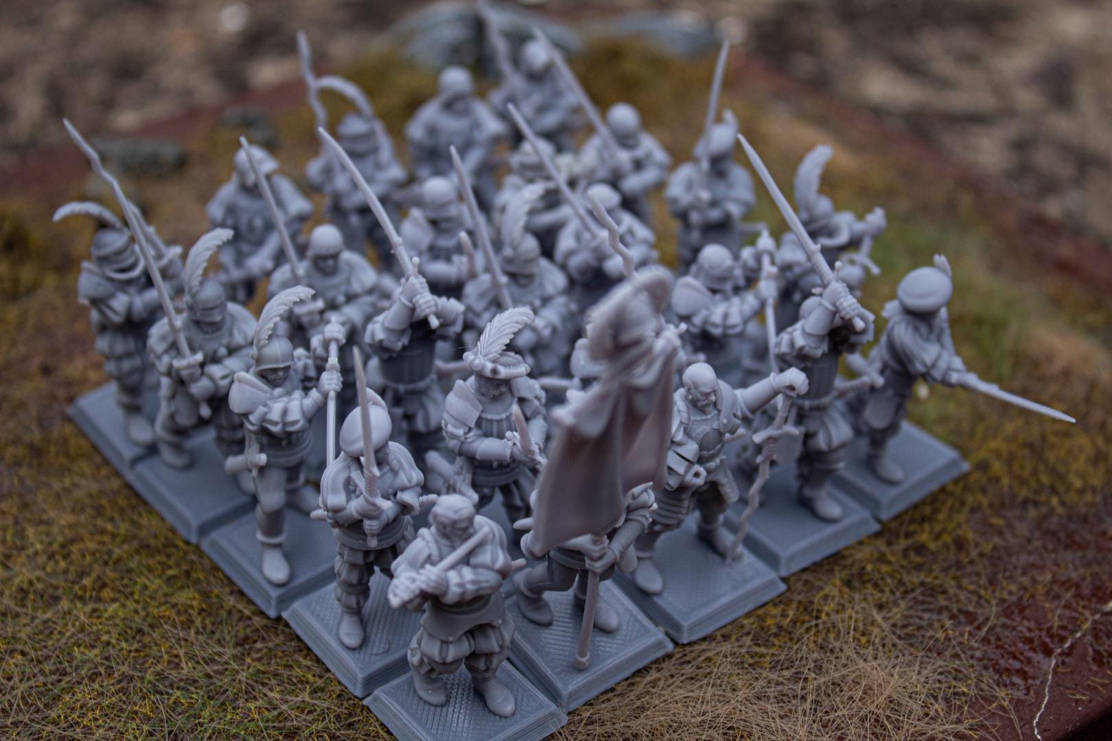 Landsknechts of Soltau with Command Group 10 models Highland Miniatures Various Scales (US tariffs are pre-paid by us)