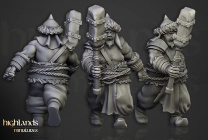 Khazarian Ogre Warriors with Command Group Highland Miniatures Various Scales (US tariffs are pre-paid by us)