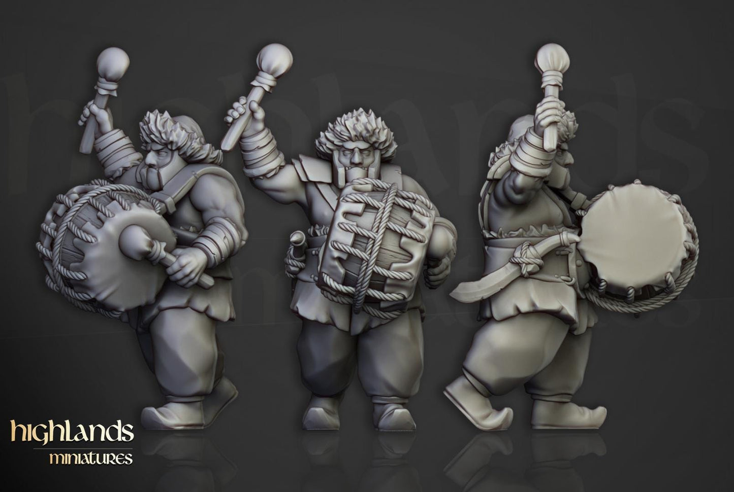 Khazarian Ogre Warriors with Command Group Highland Miniatures Various Scales (US tariffs are pre-paid by us)