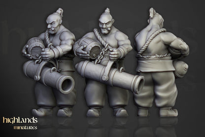 Khazarian Ogre Gunners 6 models Highland Miniatures Various Scales (US tariffs are pre-paid by us)