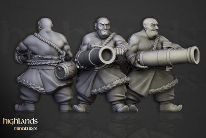 Khazarian Ogre Gunners 6 models Highland Miniatures Various Scales (US tariffs are pre-paid by us)