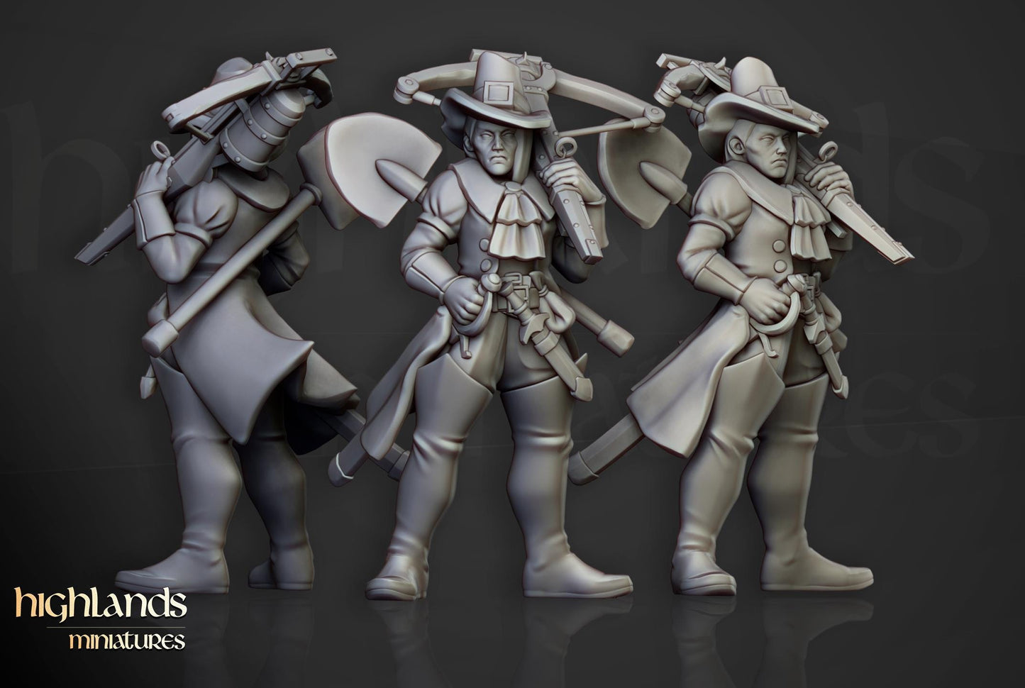 Inquisitorial Band Which Hunters 9 models Highland Miniatures Various Scales (US tariffs are pre-paid by us)