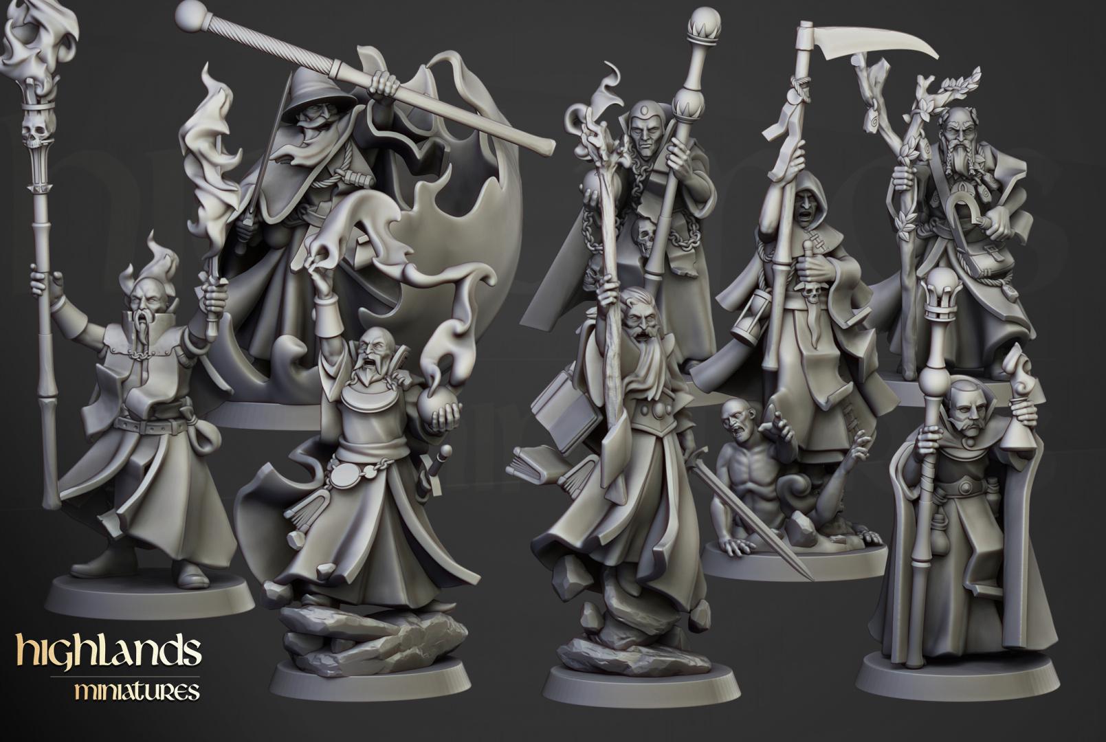 Houses of Magic Wizards Set 8 models Highland Miniatures Various Scales (US tariffs are pre-paid by us)