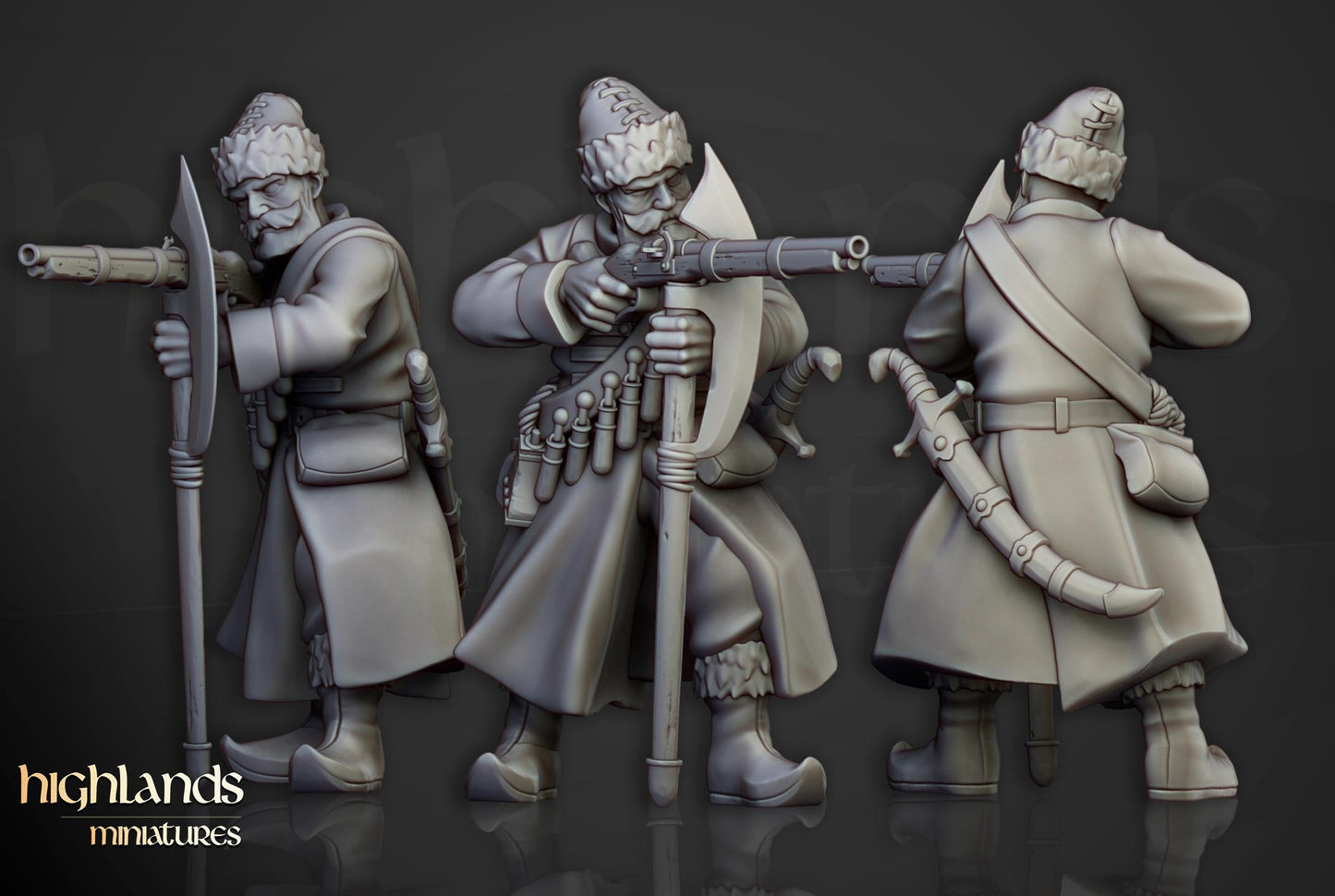 Harbor Strelcy with Command Group 10 models Highland Miniatures Various Scales (US tariffs are pre-paid by us)