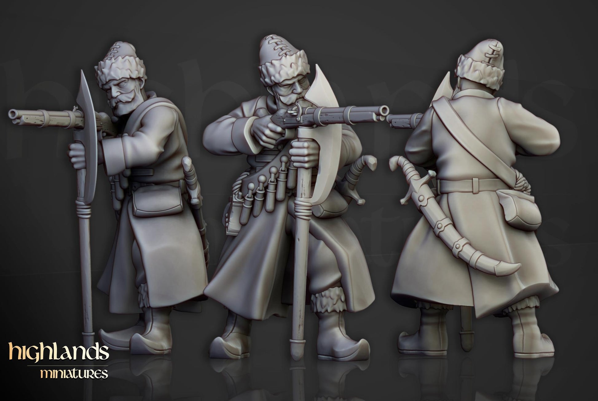 Harbor Strelcy with Command Group 10 models Highland Miniatures Various Scales (US tariffs are pre-paid by us)