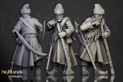 Harbor Strelcy with Command Group 10 models Highland Miniatures Various Scales (US tariffs are pre-paid by us)