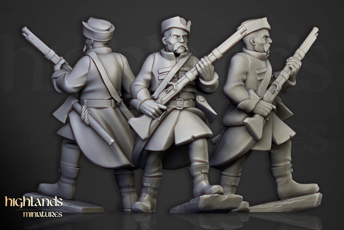 Harbor Strelcy with Command Group 10 models Highland Miniatures Various Scales (US tariffs are pre-paid by us)