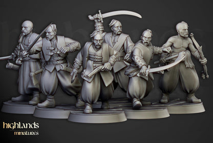 Harbour Cossacks with Command Group 10 multipart models Highland Miniatures Various Scales (US tariffs are pre-paid by us)