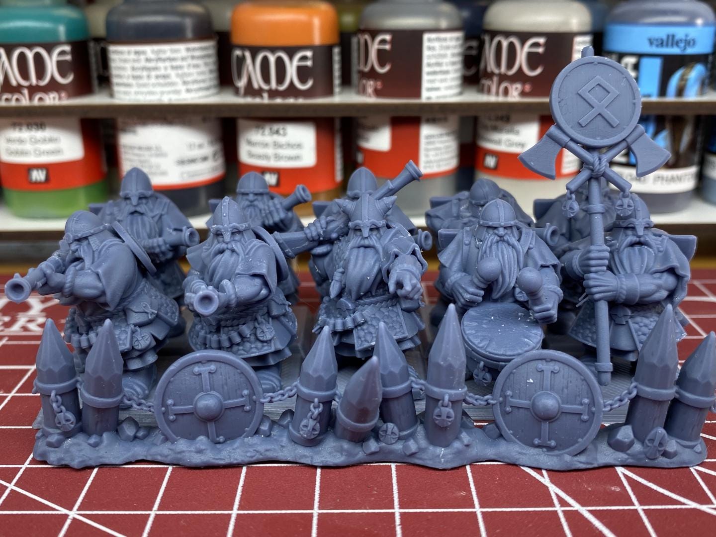 Dwarf Marksmen with Command Group 10 models Highland Miniatures Various Scales (US tariffs are pre-paid by us)