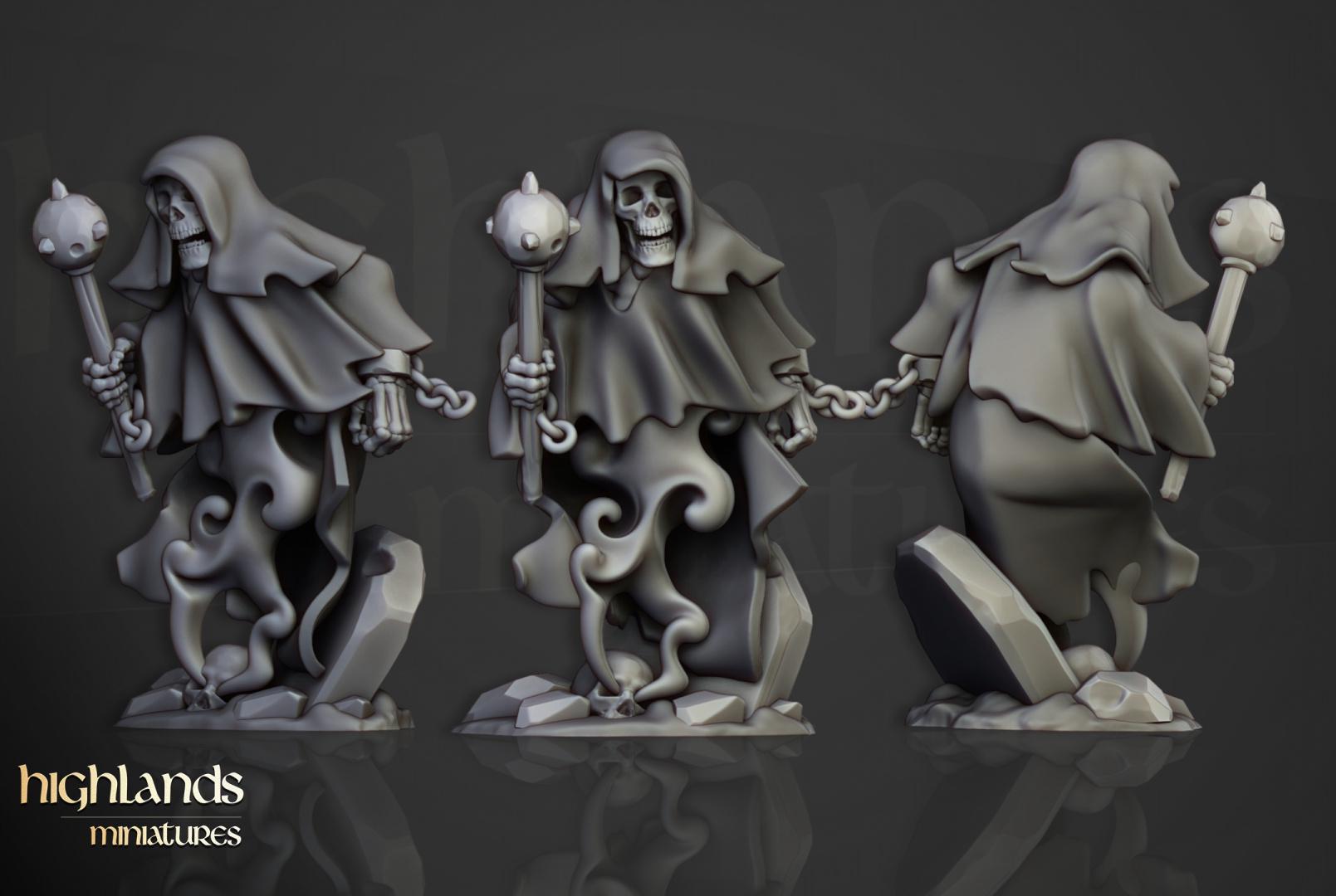 Crypt Ghosts 10 models Highland Miniatures Various Scales (US tariffs are pre-paid by us)