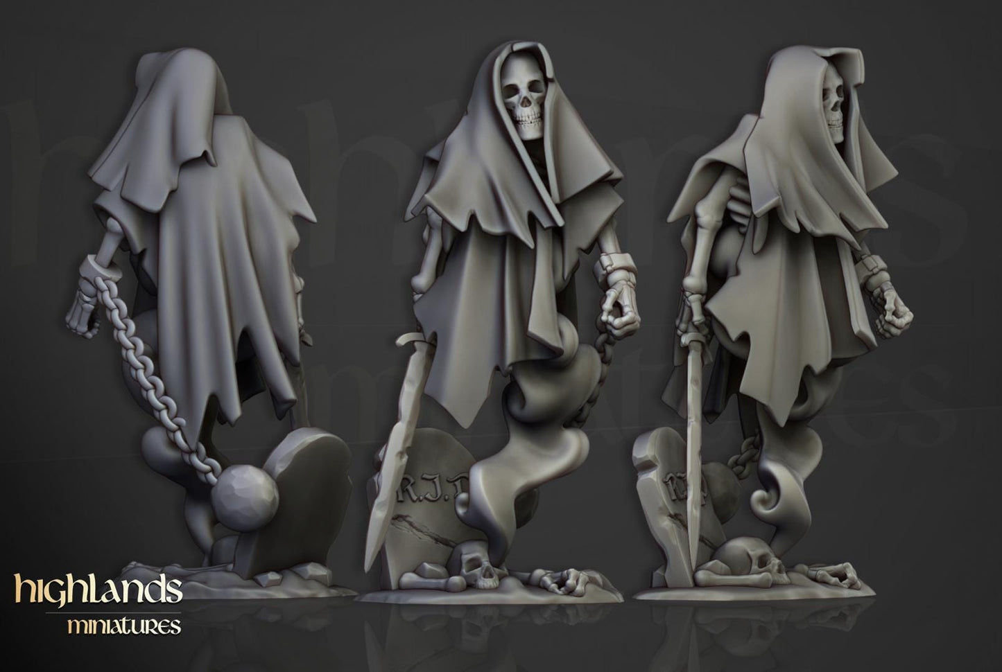 Crypt Ghosts 10 models Highland Miniatures Various Scales (US tariffs are pre-paid by us)
