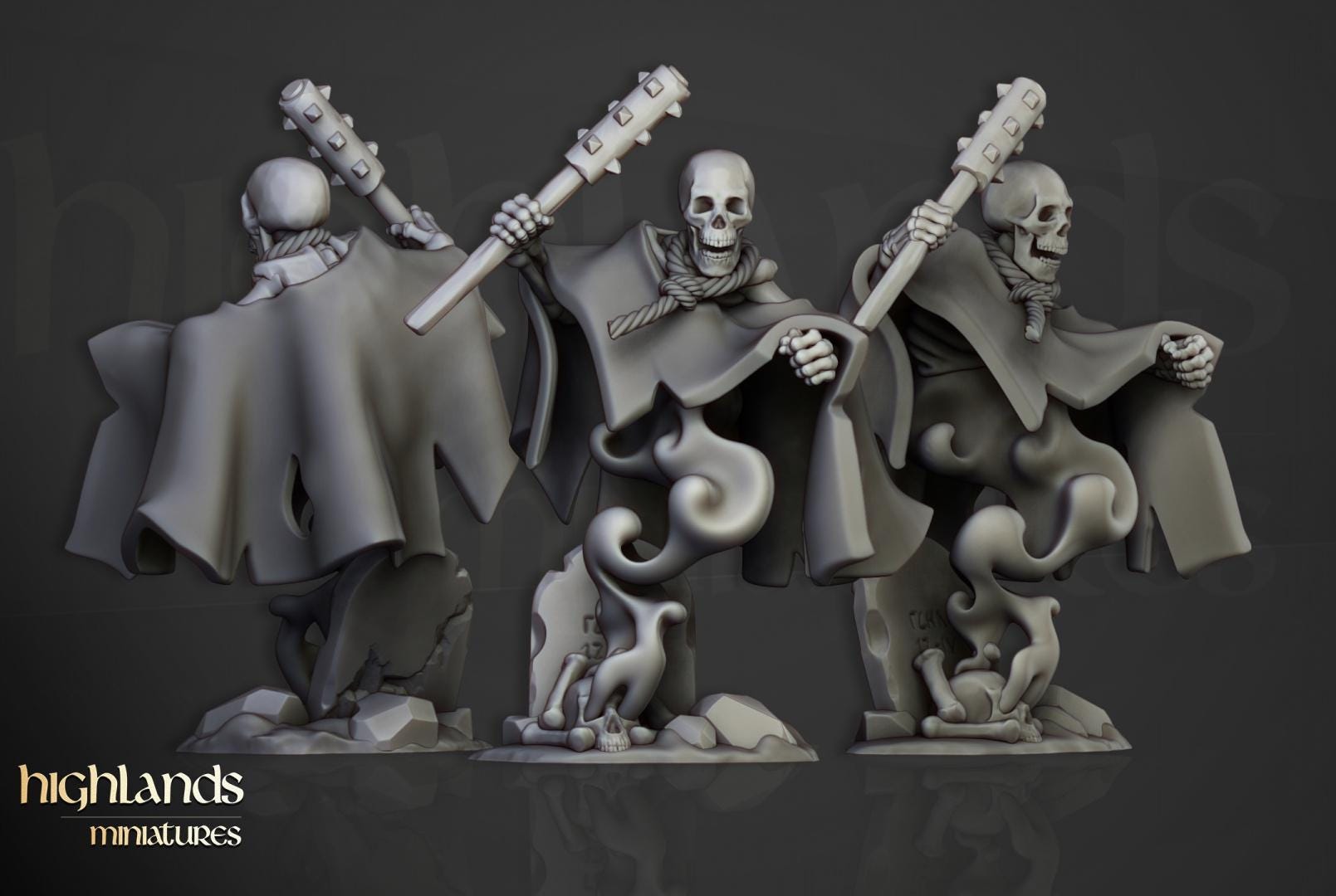 Crypt Ghosts 10 models Highland Miniatures Various Scales (US tariffs are pre-paid by us)