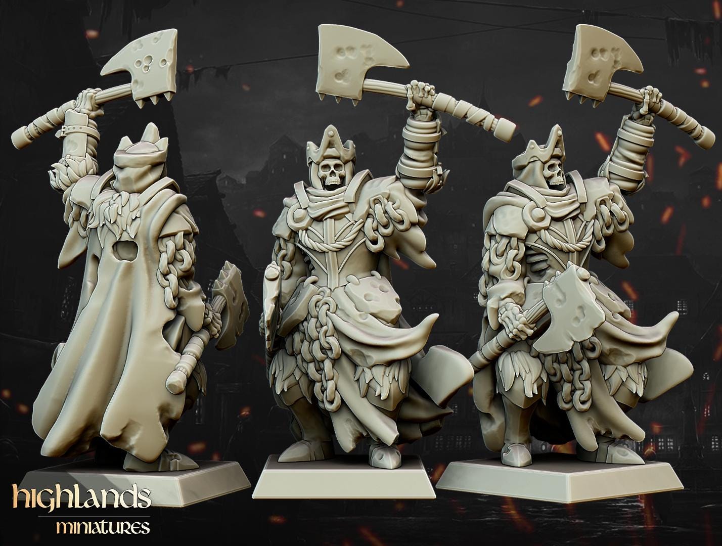 Blackwatch with Command Group 10 multipart models Highland Miniatures Transilvanya Undead Various Scales (US tariffs are pre-paid by us)