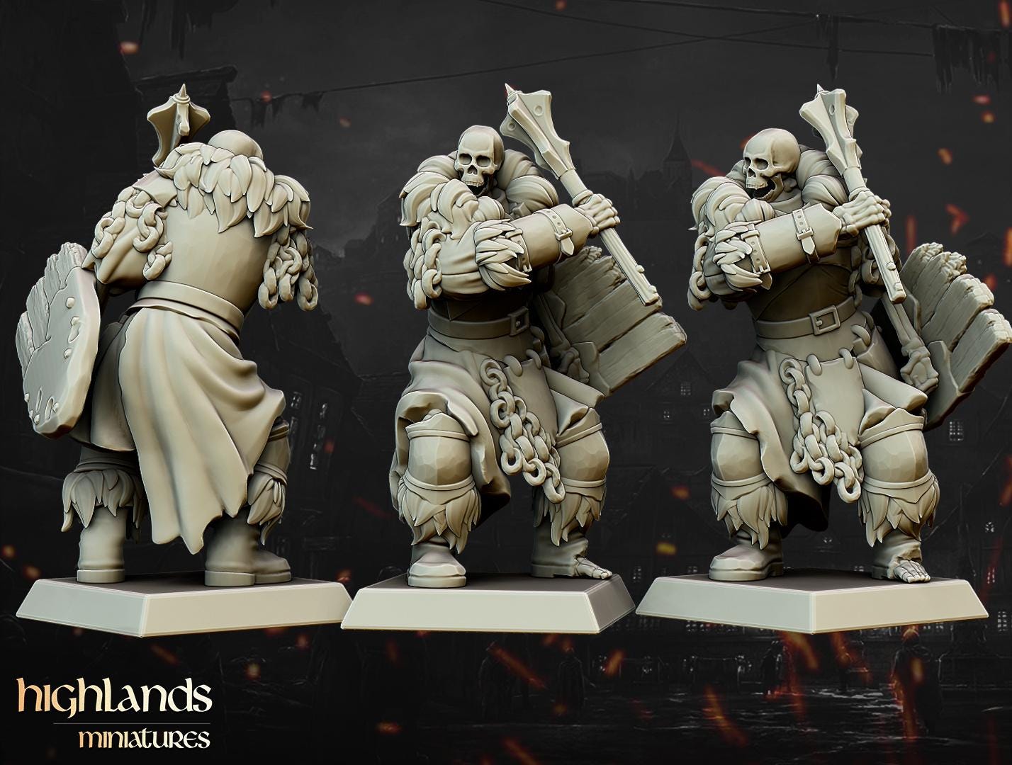 Blackwatch with Command Group 10 multipart models Highland Miniatures Transilvanya Undead Various Scales (US tariffs are pre-paid by us)