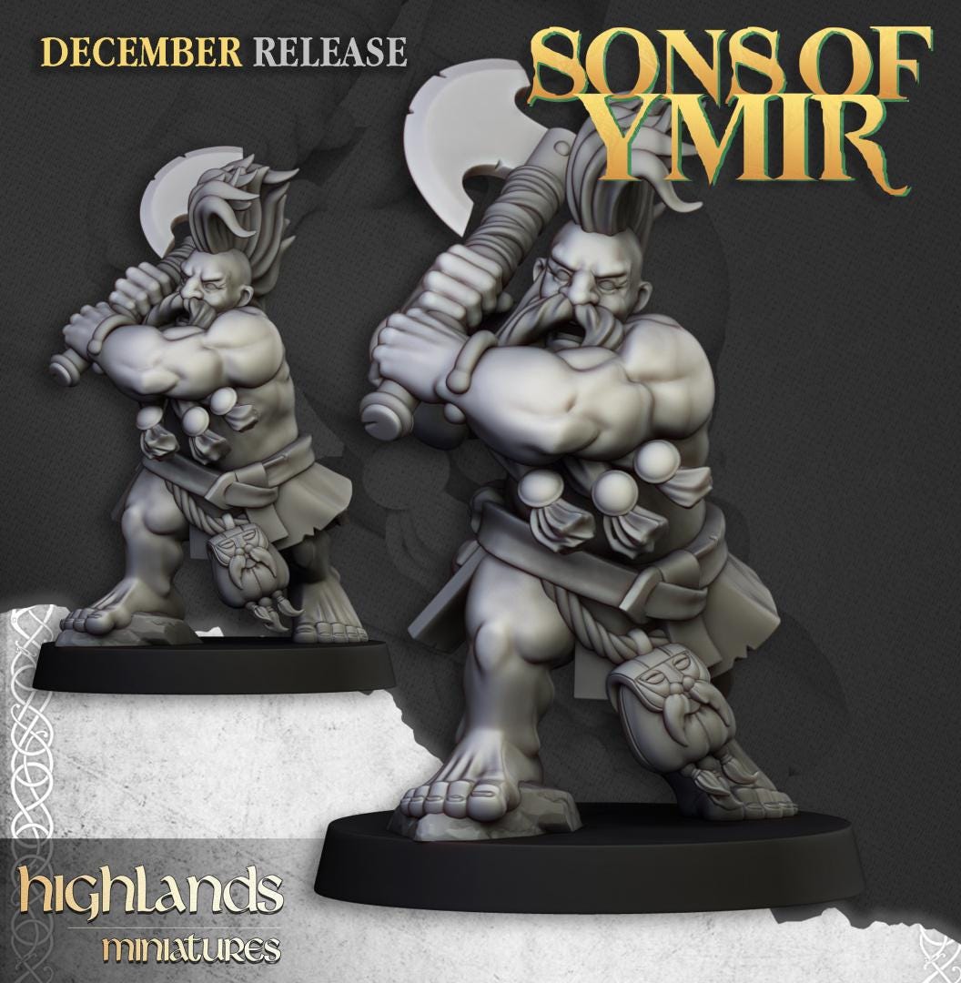 Dwarf Death Seekers Unit with Command Group 10 models Highland Miniatures Various Scales (US tariffs are pre-paid by us)