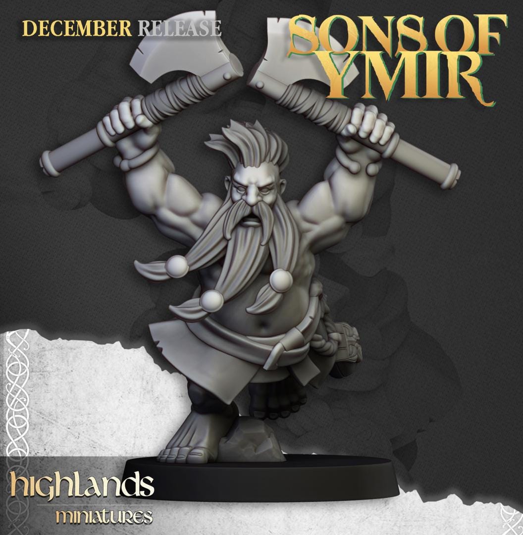 Dwarf Death Seekers Unit with Command Group 10 models Highland Miniatures Various Scales (US tariffs are pre-paid by us)