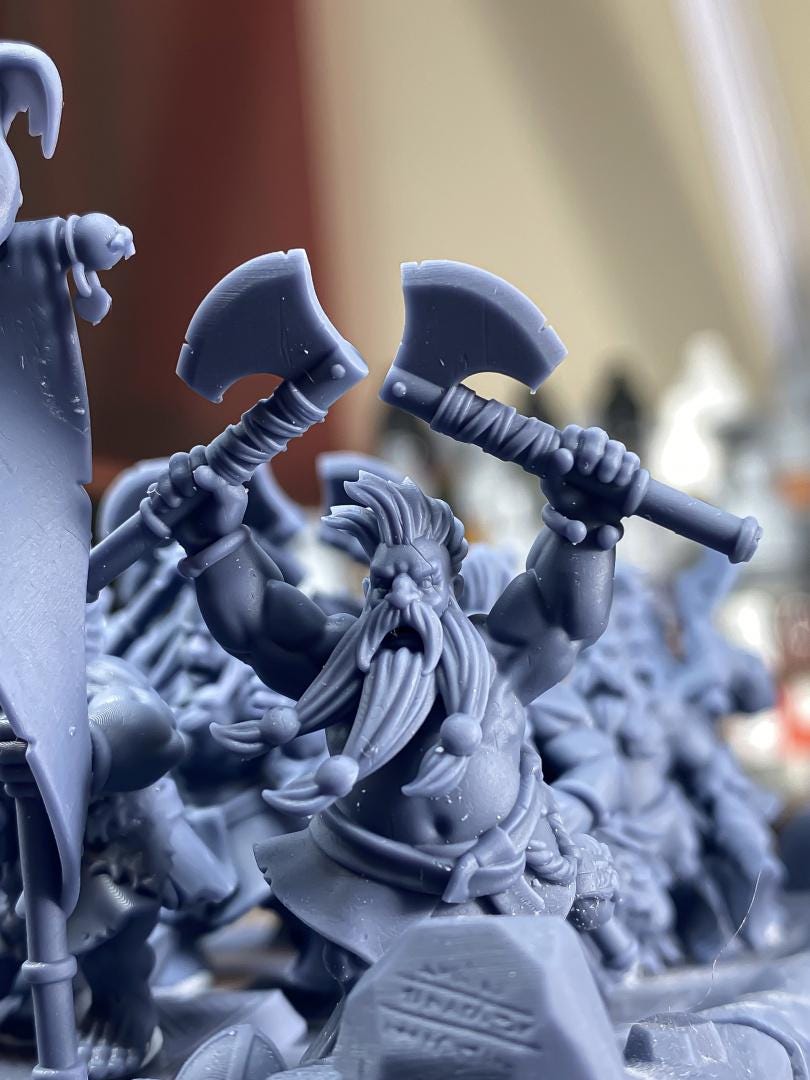 Dwarf Death Seekers Unit with Command Group 10 models Highland Miniatures Various Scales (US tariffs are pre-paid by us)