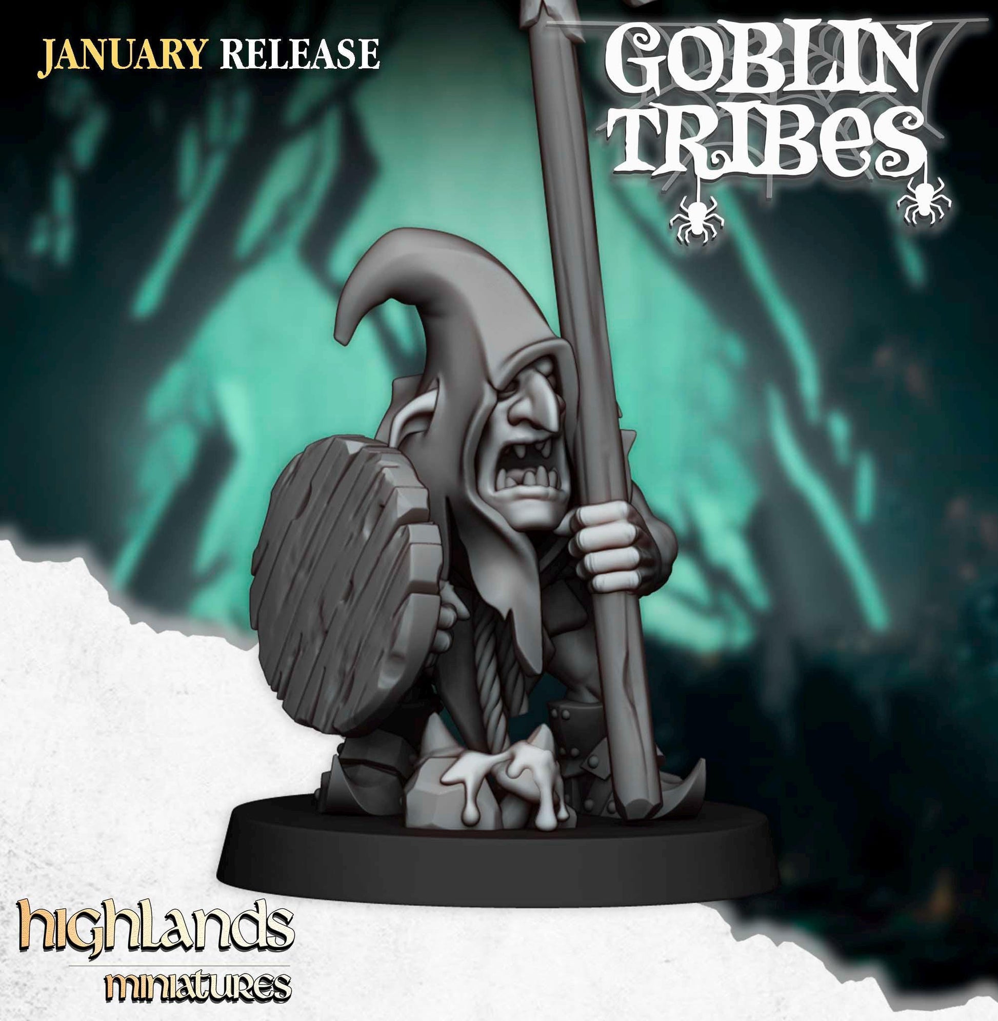 Swamp Goblin with Pikes and Command Group 10 models Highland Miniatures Various Scales (US tariffs are pre-paid by us)