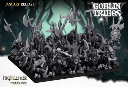 Swamp Goblin with Pikes and Command Group 10 models Highland Miniatures Various Scales (US tariffs are pre-paid by us)