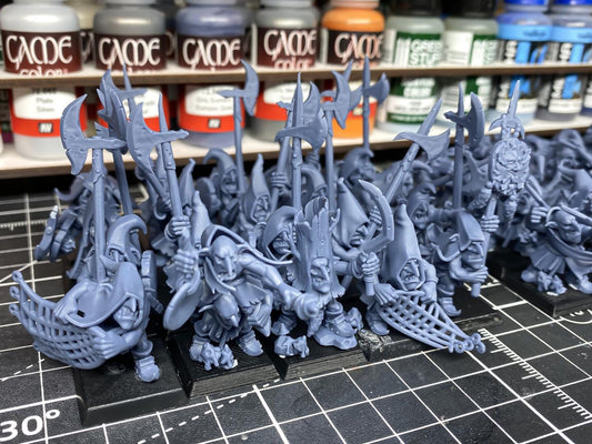 Swamp Goblin with Pikes and Command Group 10 models Highland Miniatures Various Scales (US tariffs are pre-paid by us)