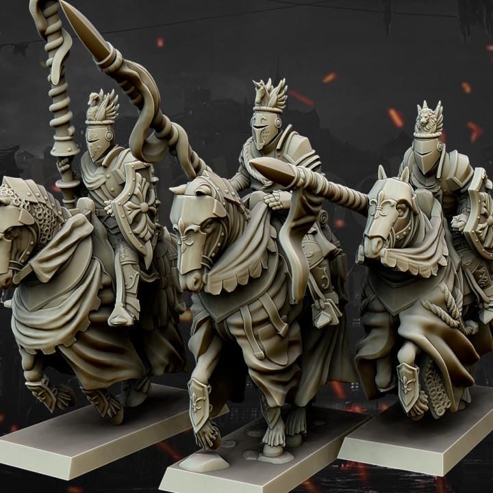 Heavy Cavalry with Command Group 10 models Highland Miniatures Cavalry various scales (US tariffs are pre-paid by us)