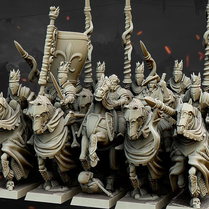 Heavy Cavalry with Command Group 10 models Highland Miniatures Cavalry various scales (US tariffs are pre-paid by us)