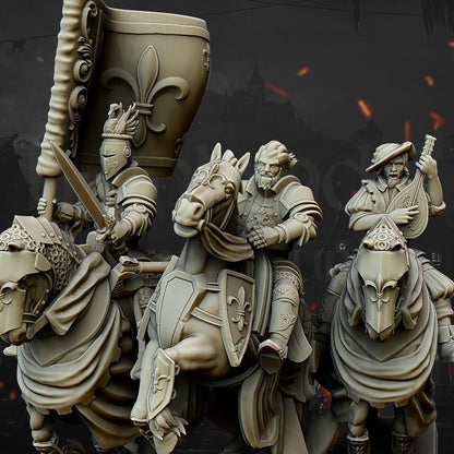 Heavy Cavalry with Command Group 10 models Highland Miniatures Cavalry various scales (US tariffs are pre-paid by us)