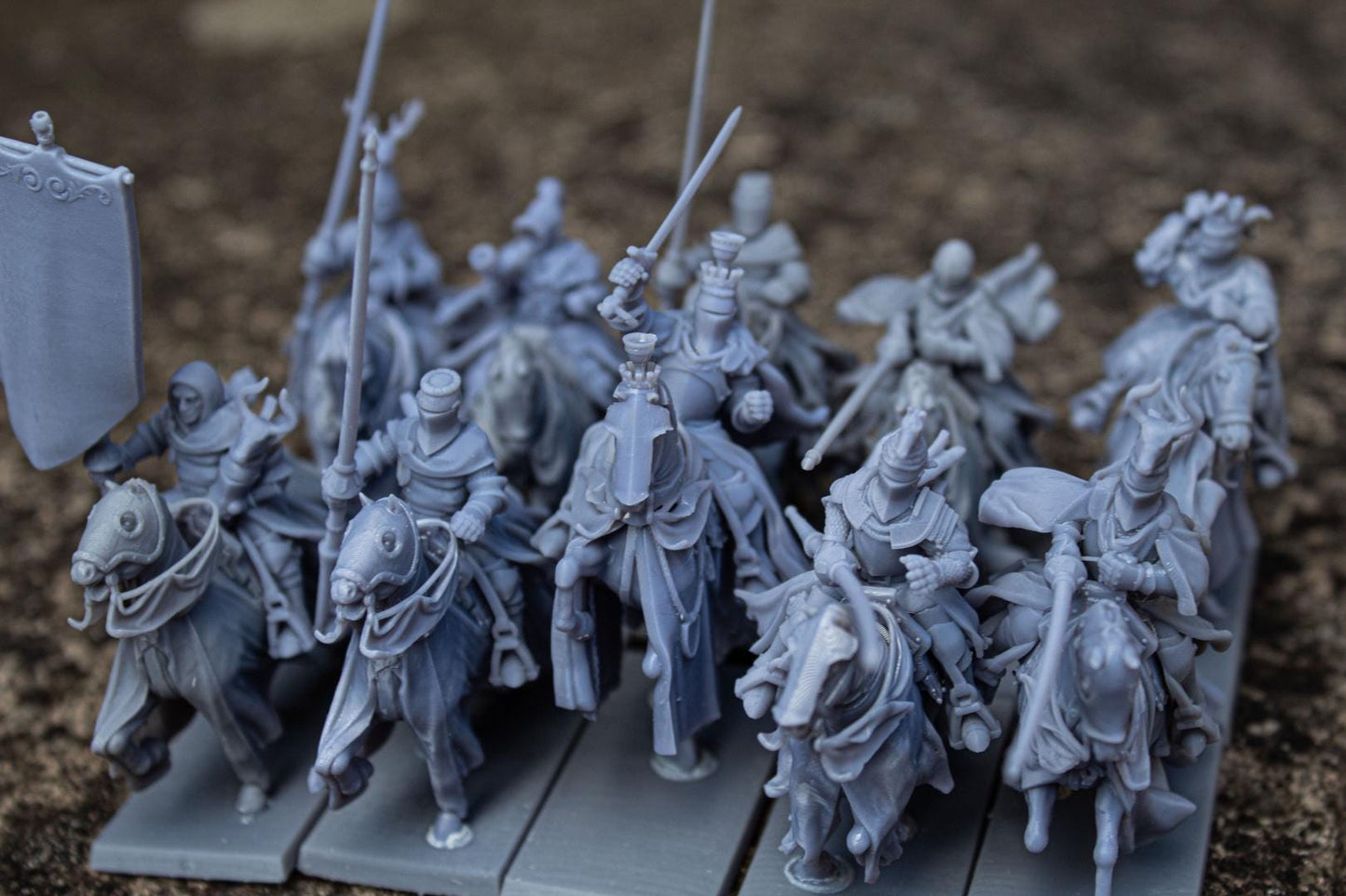 Grail Knights with Command Group 10 models Highland Miniatures Cavalry various scales (US tariffs are pre-paid by us)