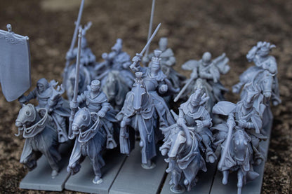 Grail Knights with Command Group 10 models Highland Miniatures Cavalry various scales (US tariffs are pre-paid by us)
