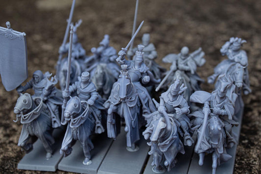 Grail Knights with Command Group 10 models Highland Miniatures Cavalry various scales (US tariffs are pre-paid by us)