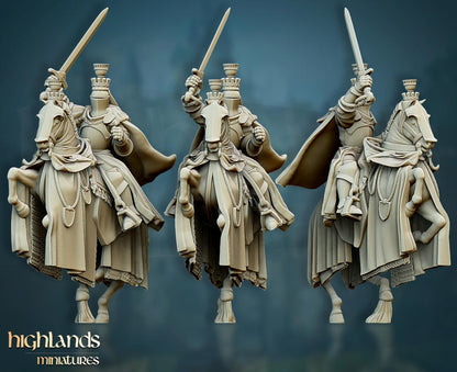 Grail Knights with Command Group 10 models Highland Miniatures Cavalry various scales (US tariffs are pre-paid by us)