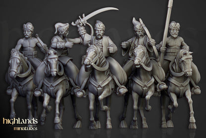Cossacks Light Cavalry 10 multipart models Highland Miniatures Cavalry various scales (US tariffs are pre-paid by us)