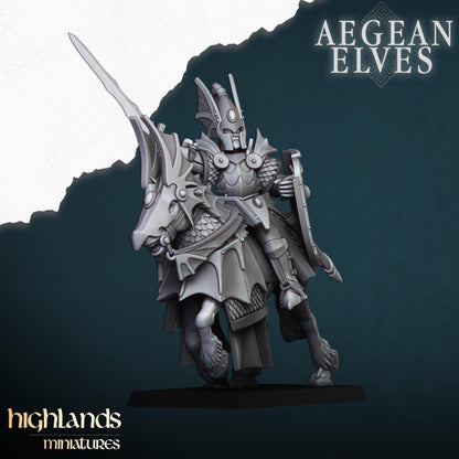 Mounted Aegean Elven Dragoons with Command Group 10 models Highland Miniatures Cavalry various scales (US tariffs are pre-paid by us)