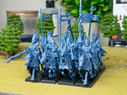 Mounted Aegean Elven Dragoons with Command Group 10 models Highland Miniatures Cavalry various scales (US tariffs are pre-paid by us)