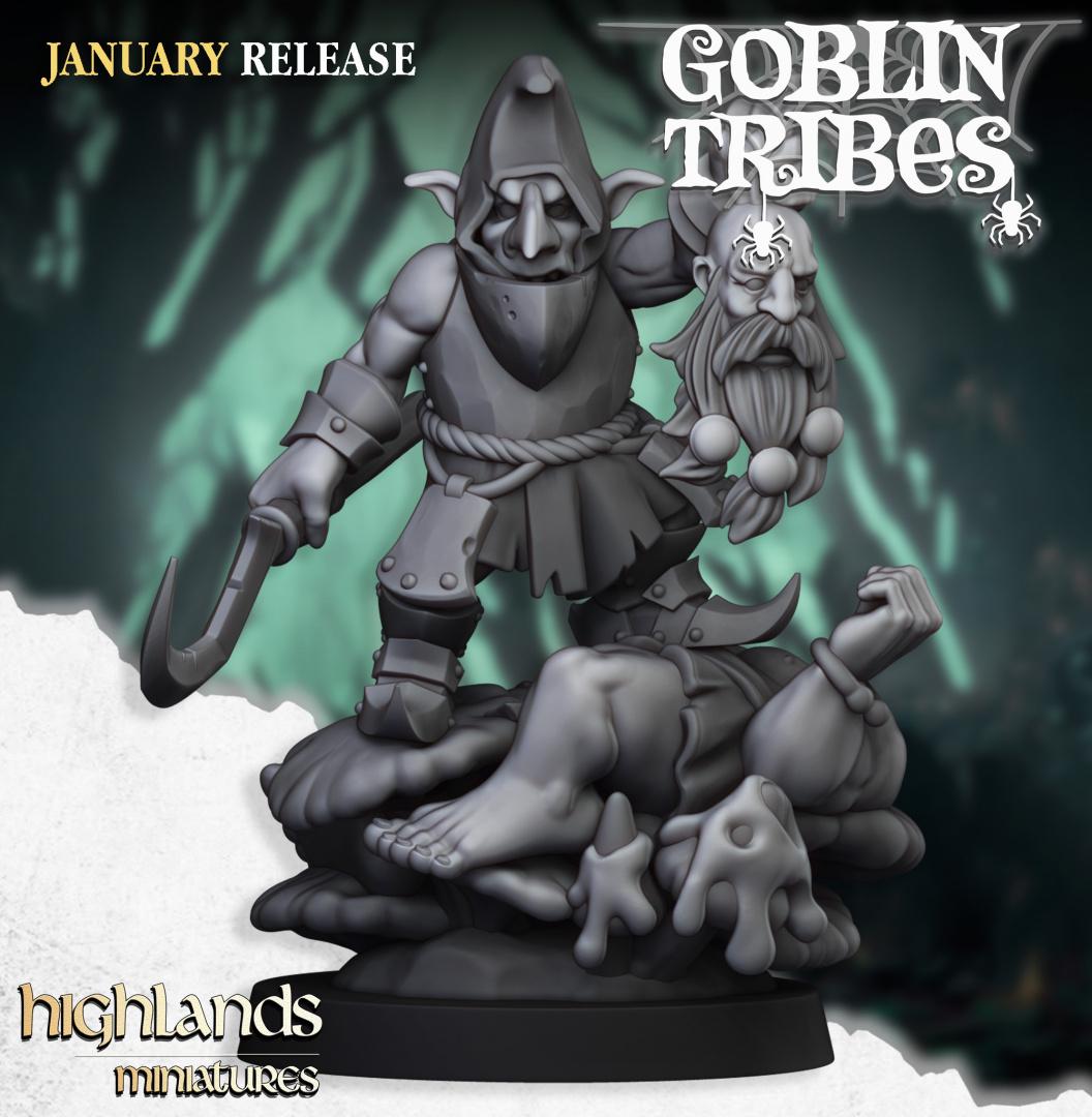 Swamp Goblin Boss Highland Miniatures Hero Various Scales (US tariffs are pre-paid by us)