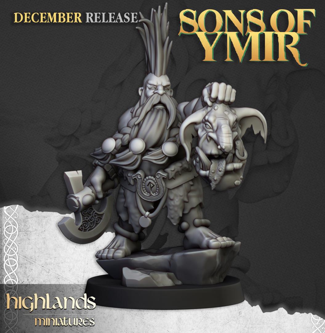 Dwarf Troll Seeker with Scenic Base Highland Miniatures Hero Various Scales (US tariffs are pre-paid by us)