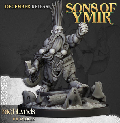 Dwarf Troll Seeker with Scenic Base Highland Miniatures Hero Various Scales (US tariffs are pre-paid by us)