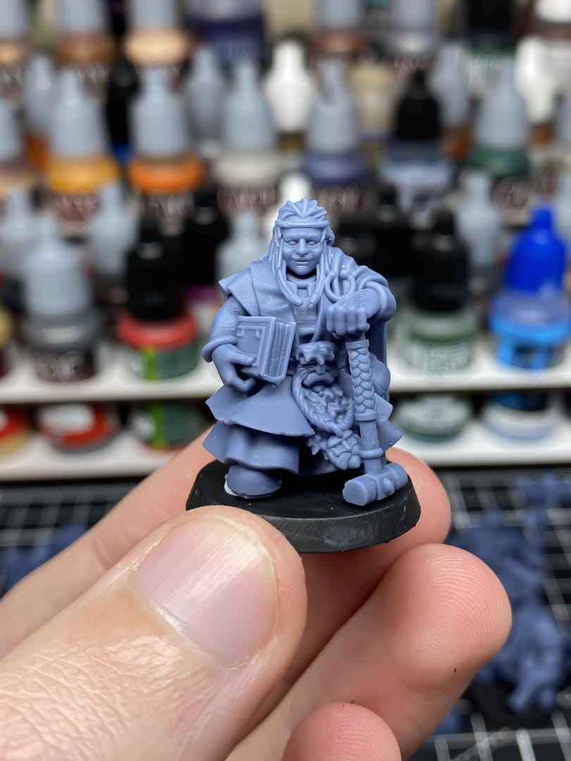 Dwarf Rune Priests 2 models Highland Miniatures Hero Various Scales (US tariffs are pre-paid by us)