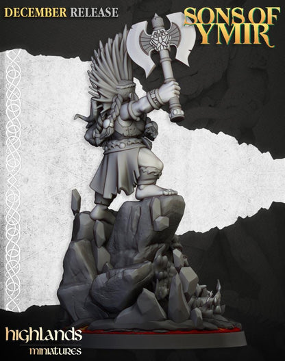 Dwarf Demon Seeker with Scenic Base Highland Miniatures Hero Various Scales (US tariffs are pre-paid by us)