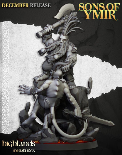 Dwarf Demon Seeker with Scenic Base Highland Miniatures Hero Various Scales (US tariffs are pre-paid by us)