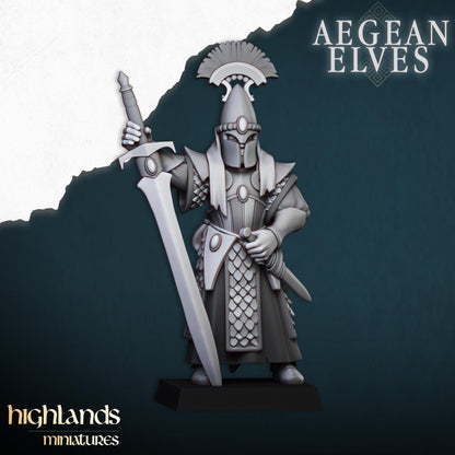 Swords of Messara Aegean Elves with Command Group 10 models Highland Miniatures Various Scales (US tariffs are pre-paid by us)