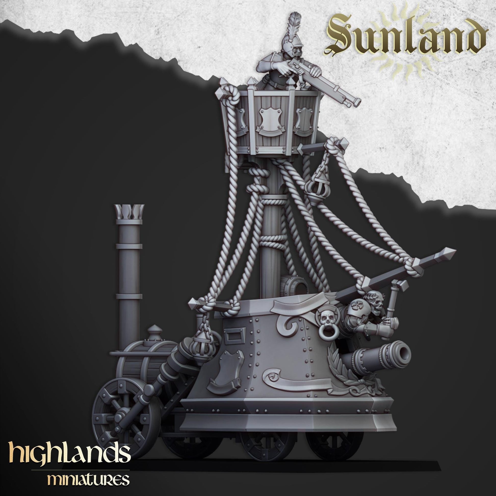 Sunland Ironclad Battleship Highland Miniatures War Machine various scales (US tariffs are pre-paid by us)