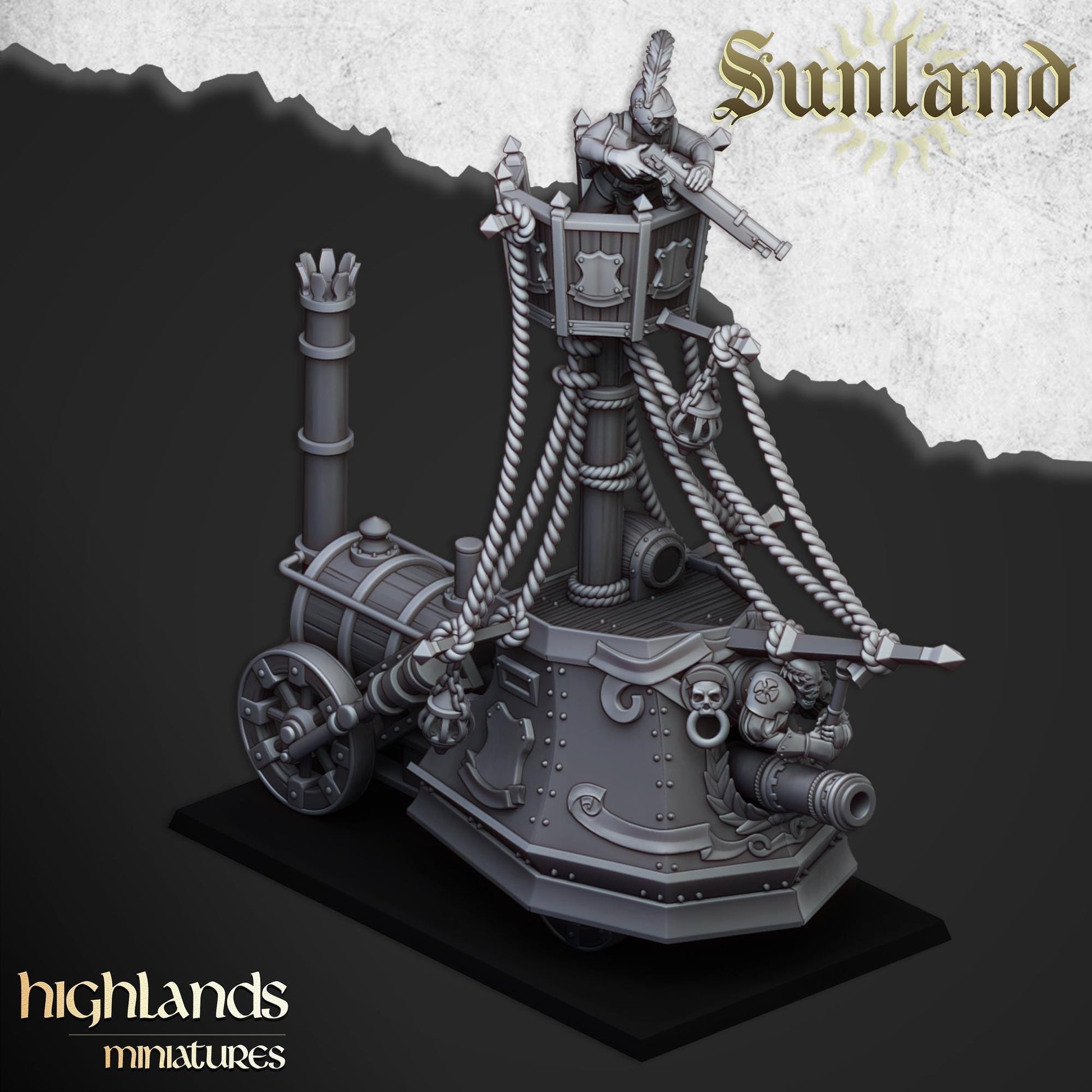 Sunland Ironclad Battleship Highland Miniatures War Machine various scales (US tariffs are pre-paid by us)