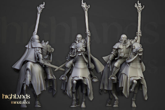 Sunland Battle Wizard on Horse 2 Variants Highland Miniatures Hero Various Scales (US tariffs are pre-paid by us)