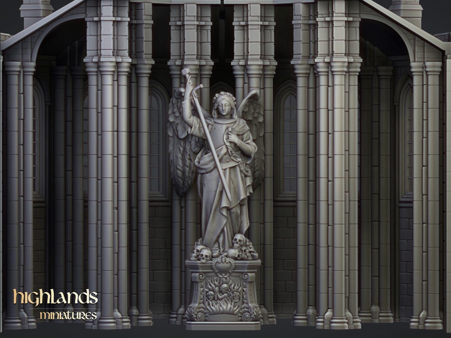 Statue of Saint Helena Highland Miniatures Terrain Various Scales (US tariffs are pre-paid by us)