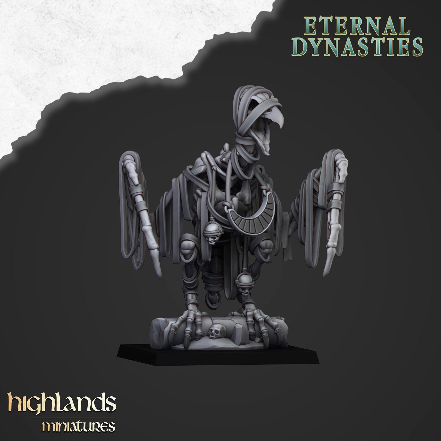 Eternal Sand Vultures 3 models Highland Miniatures Undead Various Scales (US tariffs are pre-paid by us)