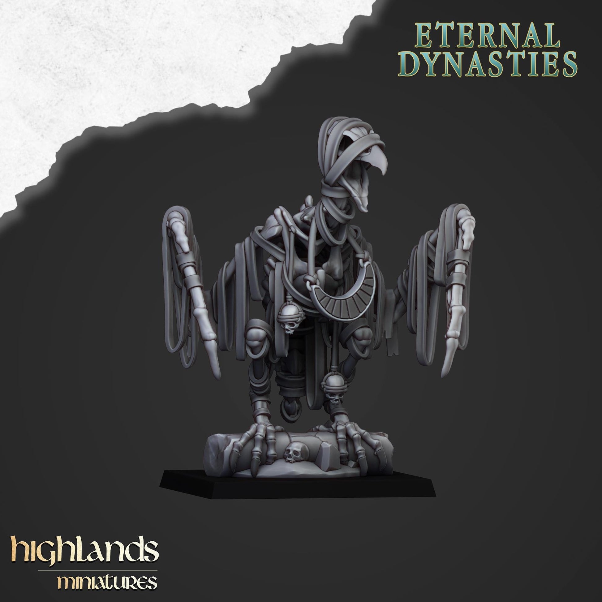 Eternal Sand Vultures 3 models Highland Miniatures Undead Various Scales (US tariffs are pre-paid by us)