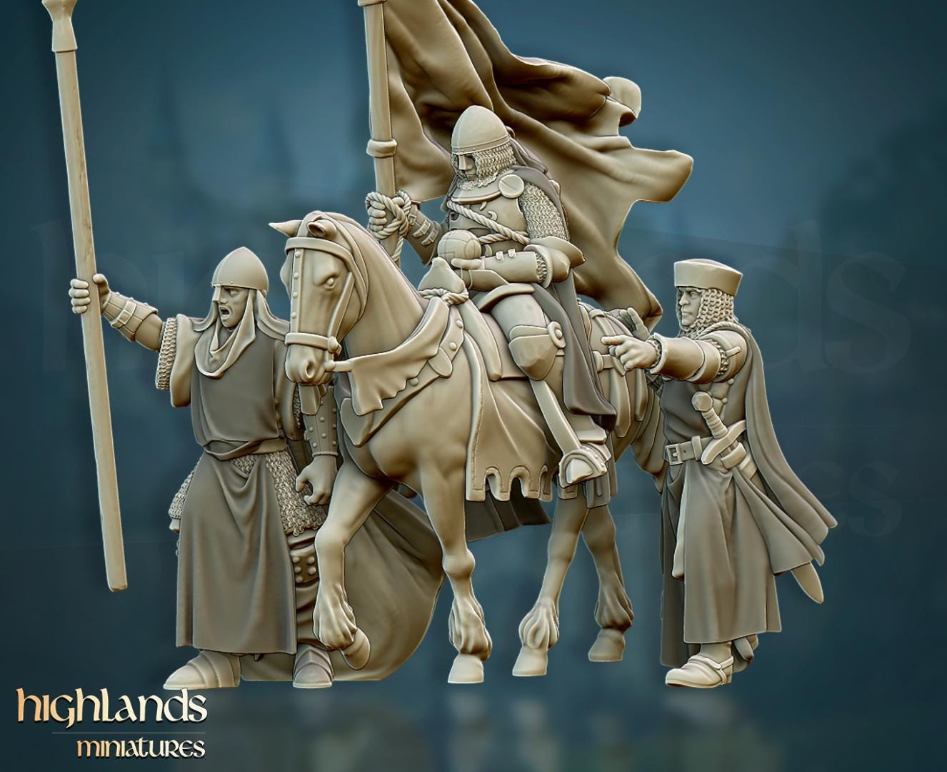 Reliquary 3 models and a Mount Highland Miniatures Hero Various Scales (US tariffs are pre-paid by us)